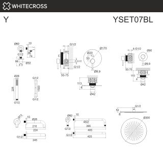 Душевой комплект WHITECROSS Y YSET07NIB брашированный никель
